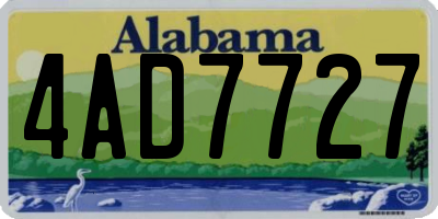 AL license plate 4AD7727