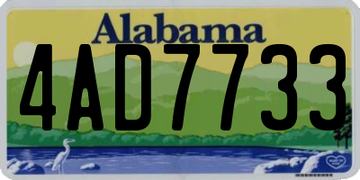 AL license plate 4AD7733