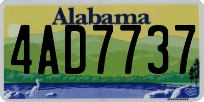 AL license plate 4AD7737