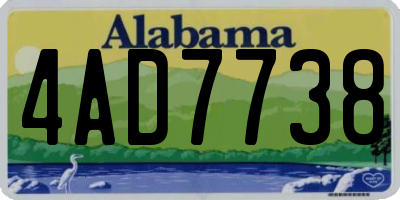 AL license plate 4AD7738