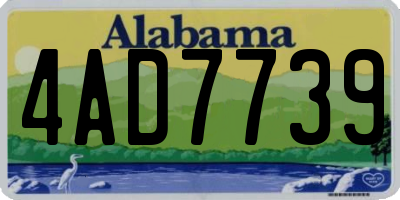 AL license plate 4AD7739
