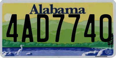 AL license plate 4AD7740