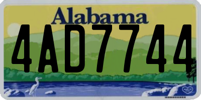 AL license plate 4AD7744