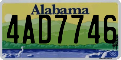 AL license plate 4AD7746