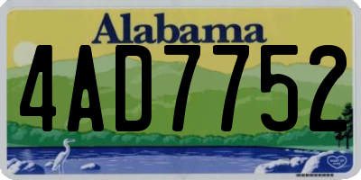 AL license plate 4AD7752