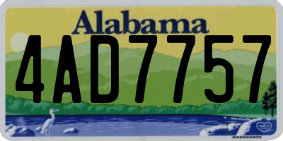 AL license plate 4AD7757