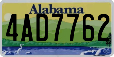 AL license plate 4AD7762