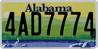 AL license plate 4AD7774