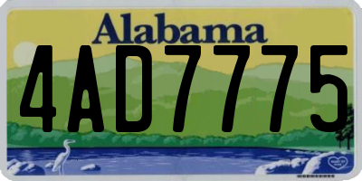 AL license plate 4AD7775