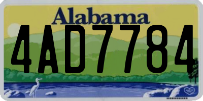 AL license plate 4AD7784