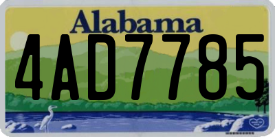 AL license plate 4AD7785