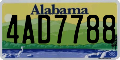 AL license plate 4AD7788