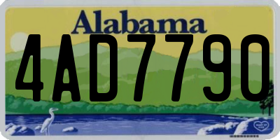 AL license plate 4AD7790