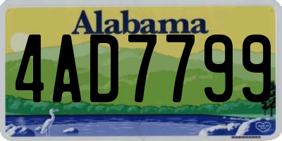 AL license plate 4AD7799