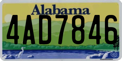 AL license plate 4AD7846