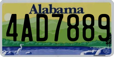 AL license plate 4AD7889