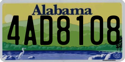 AL license plate 4AD8108