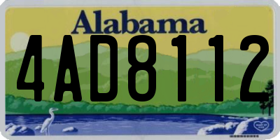 AL license plate 4AD8112