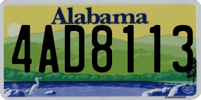 AL license plate 4AD8113