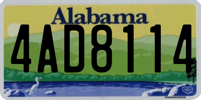 AL license plate 4AD8114