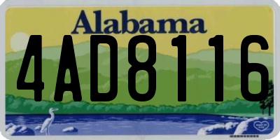 AL license plate 4AD8116