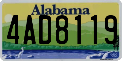 AL license plate 4AD8119