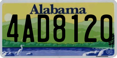AL license plate 4AD8120
