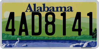 AL license plate 4AD8141