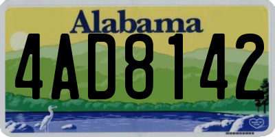 AL license plate 4AD8142