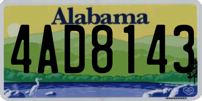 AL license plate 4AD8143