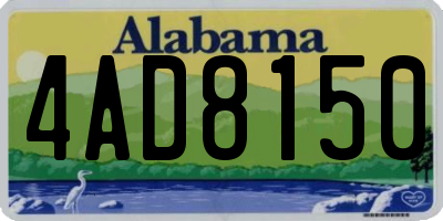 AL license plate 4AD8150