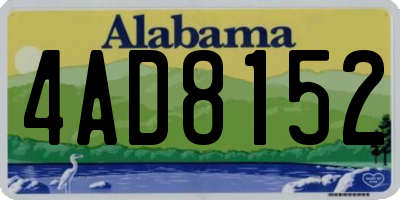 AL license plate 4AD8152