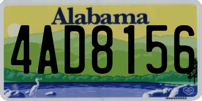 AL license plate 4AD8156