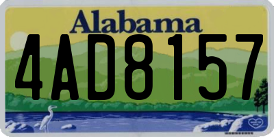 AL license plate 4AD8157