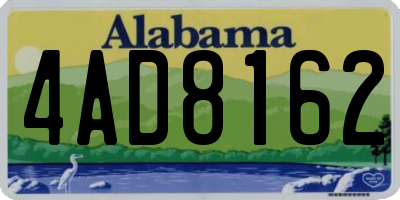 AL license plate 4AD8162