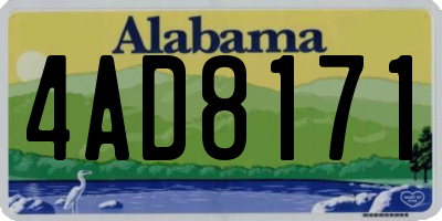 AL license plate 4AD8171