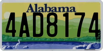AL license plate 4AD8174