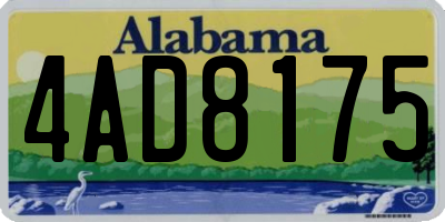 AL license plate 4AD8175