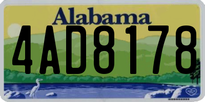 AL license plate 4AD8178