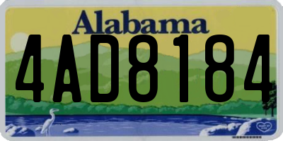 AL license plate 4AD8184