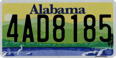AL license plate 4AD8185