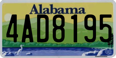 AL license plate 4AD8195