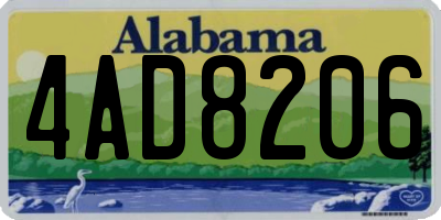 AL license plate 4AD8206