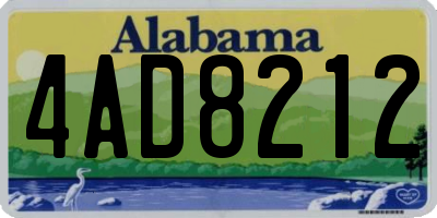 AL license plate 4AD8212