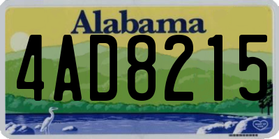 AL license plate 4AD8215
