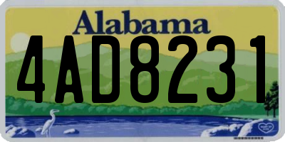 AL license plate 4AD8231