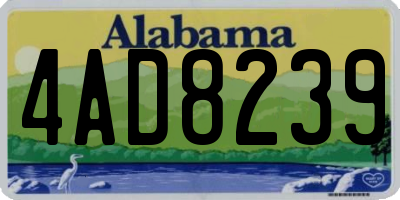 AL license plate 4AD8239