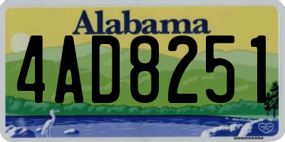 AL license plate 4AD8251