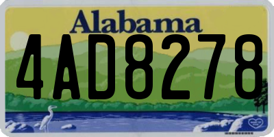 AL license plate 4AD8278
