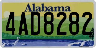 AL license plate 4AD8282